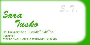 sara tusko business card